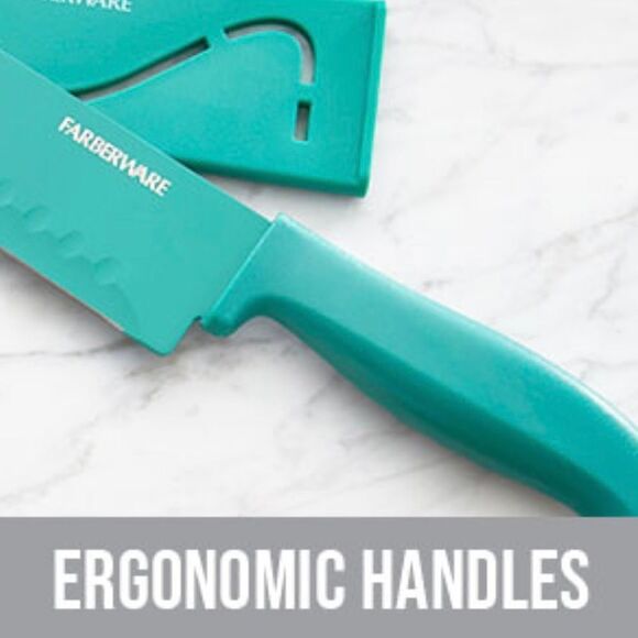 New in Box Farberware Resin Cutlery Knife Colorful Pastel Cool 12-piece Set - Picture 10 of 13